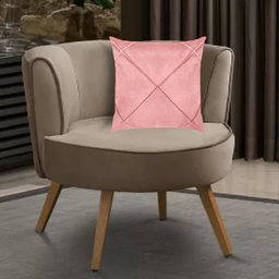 Kit 4 Capas para Almofada em Veludo Drapeada Quadrada Rose e Azul Marinho - 2