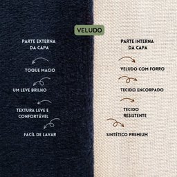 Kit 4 Capas para Almofada em Veludo Drapeada Quadrada Rose e Azul Marinho - 4