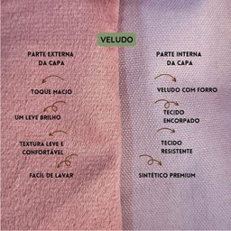 Kit 4 Capas para Almofada em Veludo Drapeada Quadrada Rose e Azul Marinho - 5