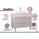 Ver imagem 5 de Gabinete Banheiro Riviera c/Cuba 90cm Capuccino/Calacata MGM