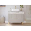 Ver imagem 4 de Gabinete Banheiro Riviera c/Cuba 90cm Capuccino/Calacata MGM