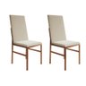 Kit 2 Cadeiras de Jantar Estofadas Mônaco Premium Cobre e Bege - 1