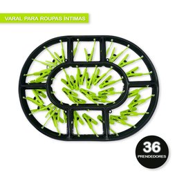 Varal Roupas Íntimas 36 Prendedores Meias Calcinhas - 1