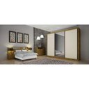 Ver imagem 6 de Guarda-Roupa Casal com Espelho 3 Portas 8 Gavetas Spazzio Espresso Móveis