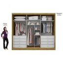 Ver imagem 4 de Guarda-Roupa Casal com Espelho 3 Portas 8 Gavetas Spazzio Espresso Móveis