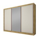 Ver imagem 2 de Guarda-Roupa Casal com Espelho 3 Portas 8 Gavetas Spazzio Espresso Móveis