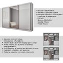 Ver imagem 5 de Guarda-Roupa Casal com Espelho 3 Portas 8 Gavetas Spazzio Espresso Móveis