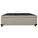 Ver imagem 1 de Cama com Baú Pistão á gás Casal Bege King Suede 138x188x41