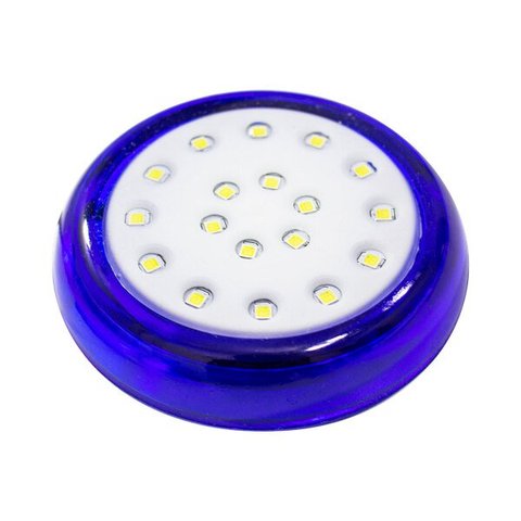 Luminária Piscina Led Smd Ø80mm 18w Luz 6500k acabamento Azul St1076