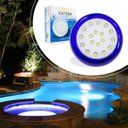 Ver imagem 5 de Luminária Piscina Led Smd Ø80mm 18w Luz 6500k acabamento Azul St1076