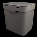 Ver imagem 6 de Kit Pia Cozinha Escorredor Pratos Lixeira 2,5l Porta Detergente Chumbo