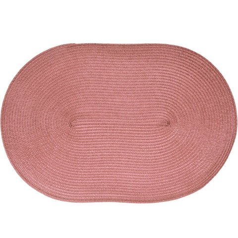 Kit 4 Americano Requinte Liso para Mesa Oval 30x45cm Rosê