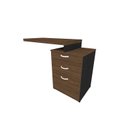 Ver imagem 2 de Mesa Auxiliar com Gaveteiro Pedestal Pasta Suspensa e Natus 112cm Preto E Ameixa