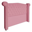 Ver imagem 1 de Cabeceira Ruby para Cama Box Casal Padrão 1.40 - Suede - Sv Decor: Rosa