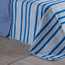 Ver imagem 3 de Kit Colcha Cobre Leito Casal 3 Peças Matelado Dupla Face Azul