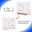 Ver imagem 4 de Comoda com Espelho 4 Gavetas 1p 93 Cm Bel Branco Camarim Vlr