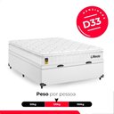 Ver imagem 4 de Cama Box Baú Viúva Couro Branco + Colchão Life D33 Pillow Top 61x128x188cm Branco - e-Shop Casa