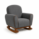 Ver imagem 6 de Poltrona Amamentação Nuvem Base Balanço com Puff Suede:Suede Cinza