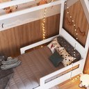 Ver imagem 5 de Cama Infantil Casinha com Auxiliar Infix C06 Branco - Mpozenato