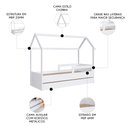 Ver imagem 3 de Cama Infantil Casinha com Auxiliar Infix C06 Branco - Mpozenato