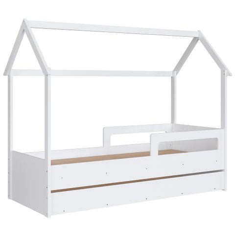 Cama Infantil Casinha com Auxiliar Infix C06 Branco - Mpozenato