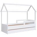 Ver imagem 1 de Cama Infantil Casinha com Auxiliar Infix C06 Branco - Mpozenato