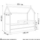 Ver imagem 4 de Cama Infantil Casinha com Auxiliar Infix C06 Branco - Mpozenato