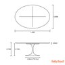 Mesa de Jantar Saarinen Oval Tampo Laca Coverglass 1,40x0,90M Tatu Bola Móveis - 10