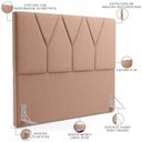 Ver mais imagens de Cabeceira Cama Box Solteiro 100cm Aura Linho W01 Rosê - Mpozenato