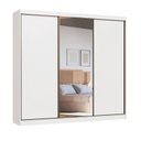 Ver imagem 3 de Guarda-Roupa 3 Portas de Correr 4 Gavetas com 1 Espelho 100% MDF Imperial New Branco