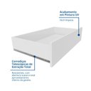 Ver imagem 5 de Guarda-Roupa 3 Portas de Correr 4 Gavetas com 1 Espelho 100% MDF Imperial New Branco
