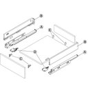 Ver imagem 2 de Gaveta Metálica Média (30kg) 128x500mm Invisa Slim Soft Close Antracito Hafele 01 Conjunto