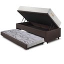 Ver imagem 6 de Bicama Box Baú Courino Linho 88x188 com Colchão Ecoline D33 Ecoflex