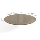 Ver mais imagens de Mesa Cozinha Elma Premium Madeira Maciça C/ Tampo Madeirado C/ Vidro 105x105cm e 4 Cadeiras Lila