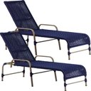 Ver imagem 1 de 2 Espreguiçadeiras Catar Corda Náutica Mesa Piscina Jardim Trama Original