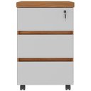 Ver imagem 6 de Gaveteiro para Escritório com Rodízios 03 Gavetas Unik A02 Freijó Branco - Lyam Decor