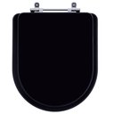 Ver imagem 1 de Assento Sanitário Poliéster Carrara Preto Fosco para vaso Deca