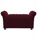 Ver imagem 3 de Recamier Bau Egeo 120x Suede Vinho - Bandiera Decor
