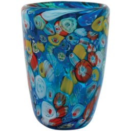VITRAL VASO 13x10x10cm VIDRO COLOR - 1