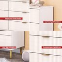 Ver imagem 6 de Cômoda Infantil Dm-240 6 Gavetas MDF-MDP Branco Ditália Móveis