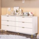 Ver imagem 1 de Cômoda Infantil Dm-240 6 Gavetas MDF-MDP Branco Ditália Móveis