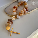 Ver imagem 2 de Terço Decorativo Nossa Senhora Aparecida Pedra Quartzo Hematóide