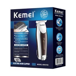 Maquina de Acabamento Cabelo Barba 3 Pentes Km-9163 -bivolt - 2