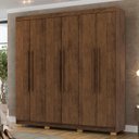 Ver imagem 2 de Guarda Roupa Casal 218cm 6 Portas Elegance Imbuia Rústico - Vila Rica