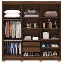 Ver imagem 5 de Guarda Roupa Casal 218cm 6 Portas Elegance Imbuia Rústico - Vila Rica