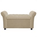 Ver imagem 2 de Recamier Bau Egeo 120x Suede Bege - Bandiera Decor