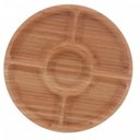 Ver imagem 4 de Petisqueira de Bambu 5 Divisórias 25cm Lyor Round Aperitivos Tábua Redonda Servir Petiscos