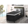 Cama Box Solteiro D28 66x88x188cm Molas Ensacadas Ouro Negro Azmax - 3