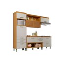 Ver imagem 1 de Cozinha Modulada Nesher Princesa 4 Peças (1 Armário + 2 Balcões + 1 Paneleiro) C4P16 Freijo/Off Whit
