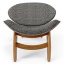 Ver imagem 3 de Kit 4 Poltronas Decorativa Orgânica Sala Living Kadosh L02 Linho Mescla Chumbo - Lyam Decor
